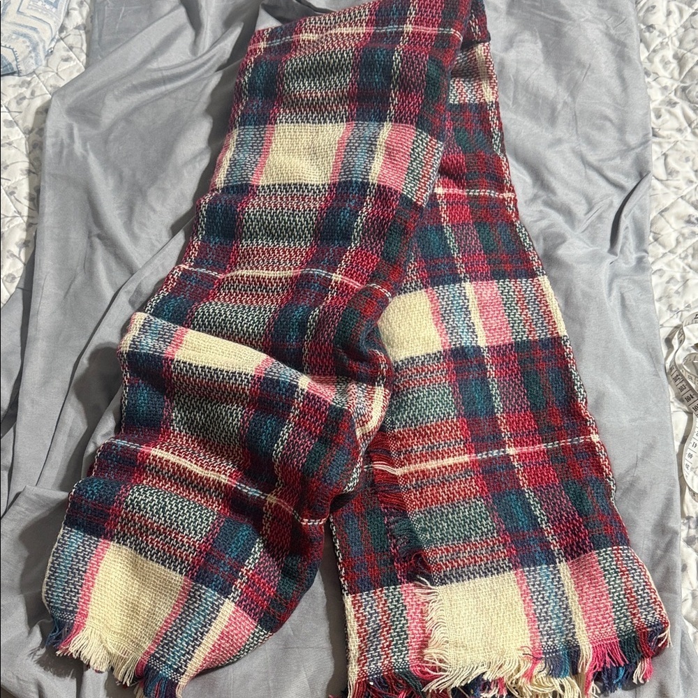 Plaid blanket Scarf